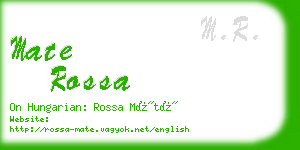 mate rossa business card